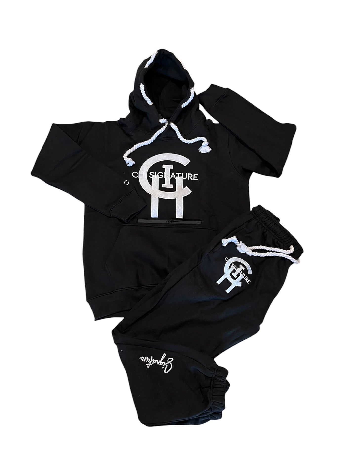 BLACK ROPE JOGGING SUIT