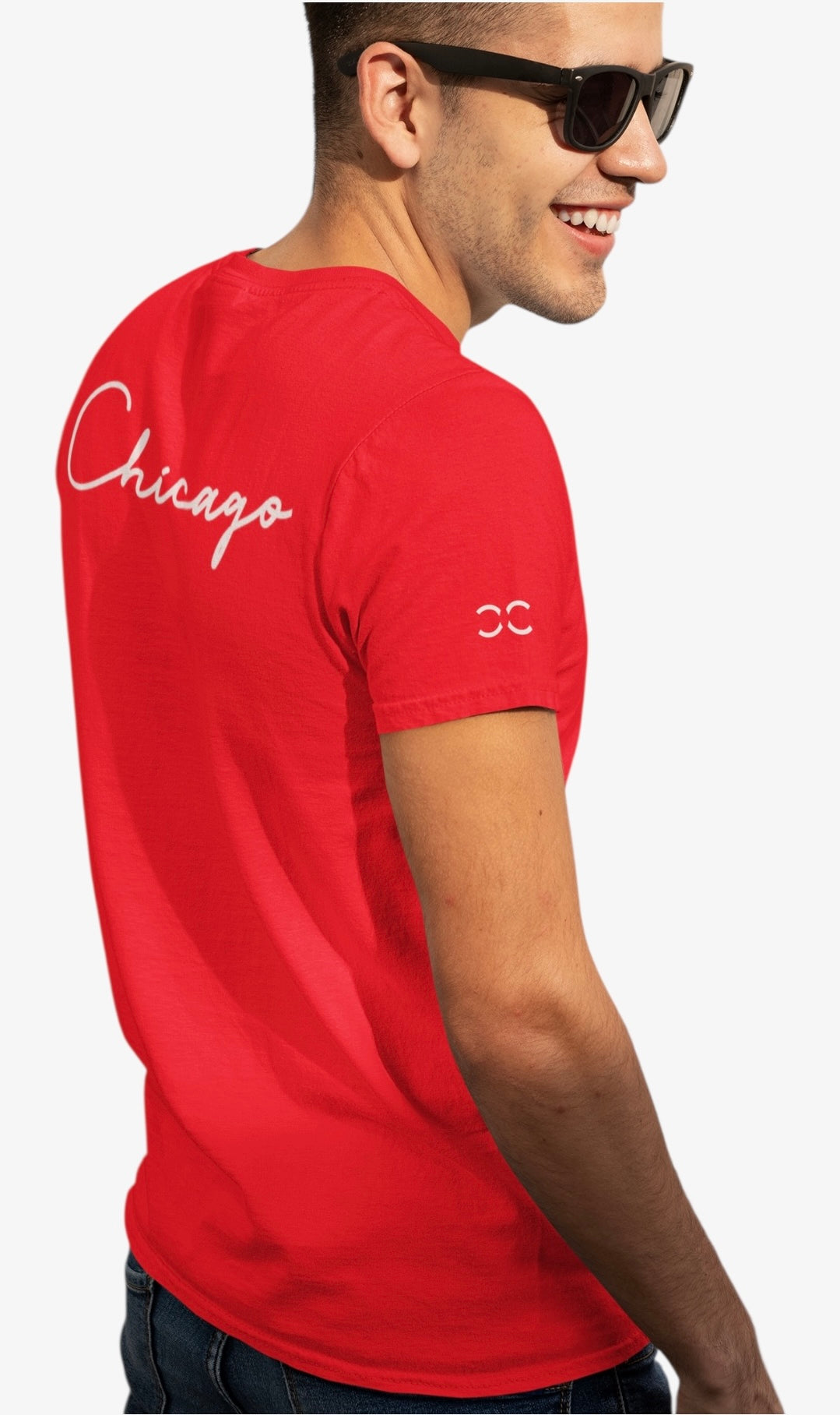 CHICAGO CHI RED LOGO TEE