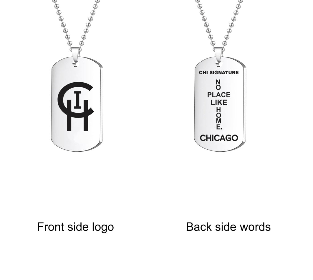 CHI SIGNATURE STAINLESS STEEL DOG TAG Chi Signature