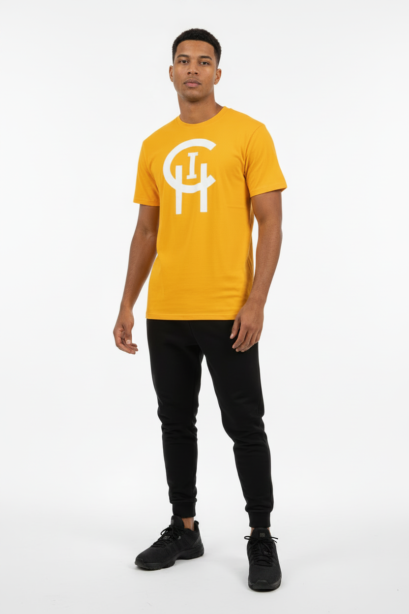 YELLOW CLASSIC LOGO TEE Chi Signature