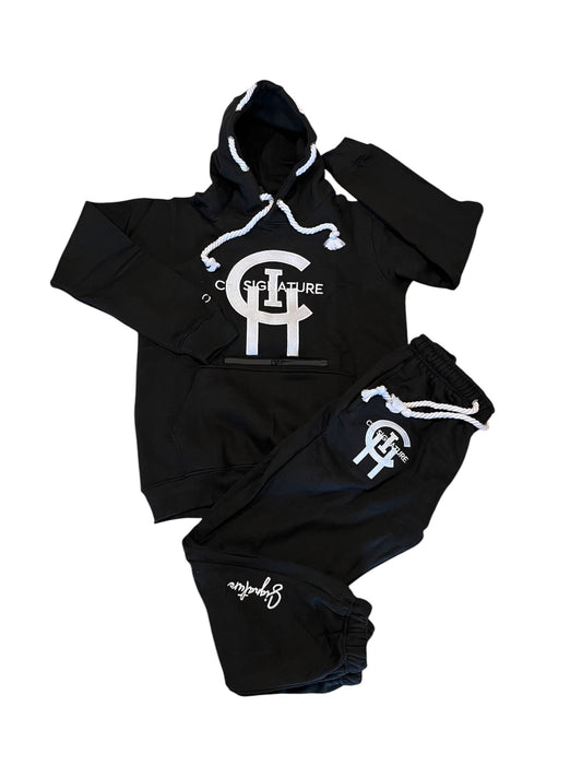 BLACK ROPE JOGGING SUIT Chi Signature