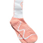 Pink and White crew  mid calf chicago signature sock