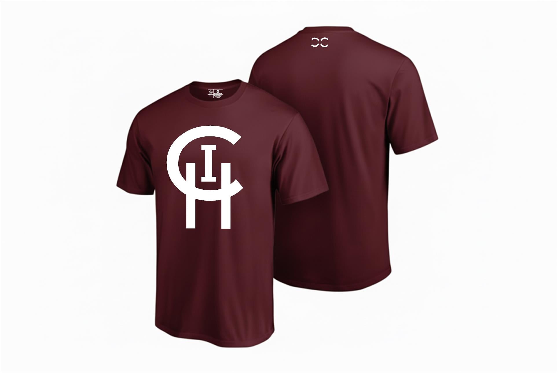 MAROON CLASSIC  LOGO TEE Chi Signature