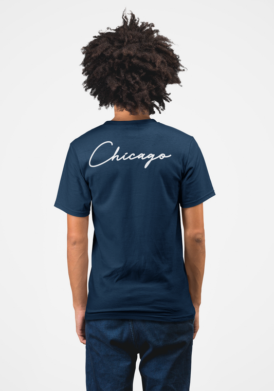 CHICAGO CHI NAVY LOGO TEE