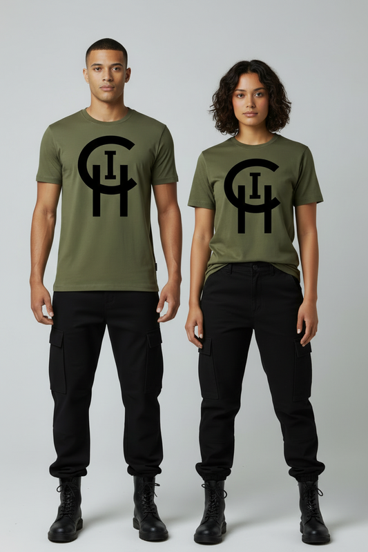 ARMY GREEN CLASSIC   LOGO  TEE Chi Signature