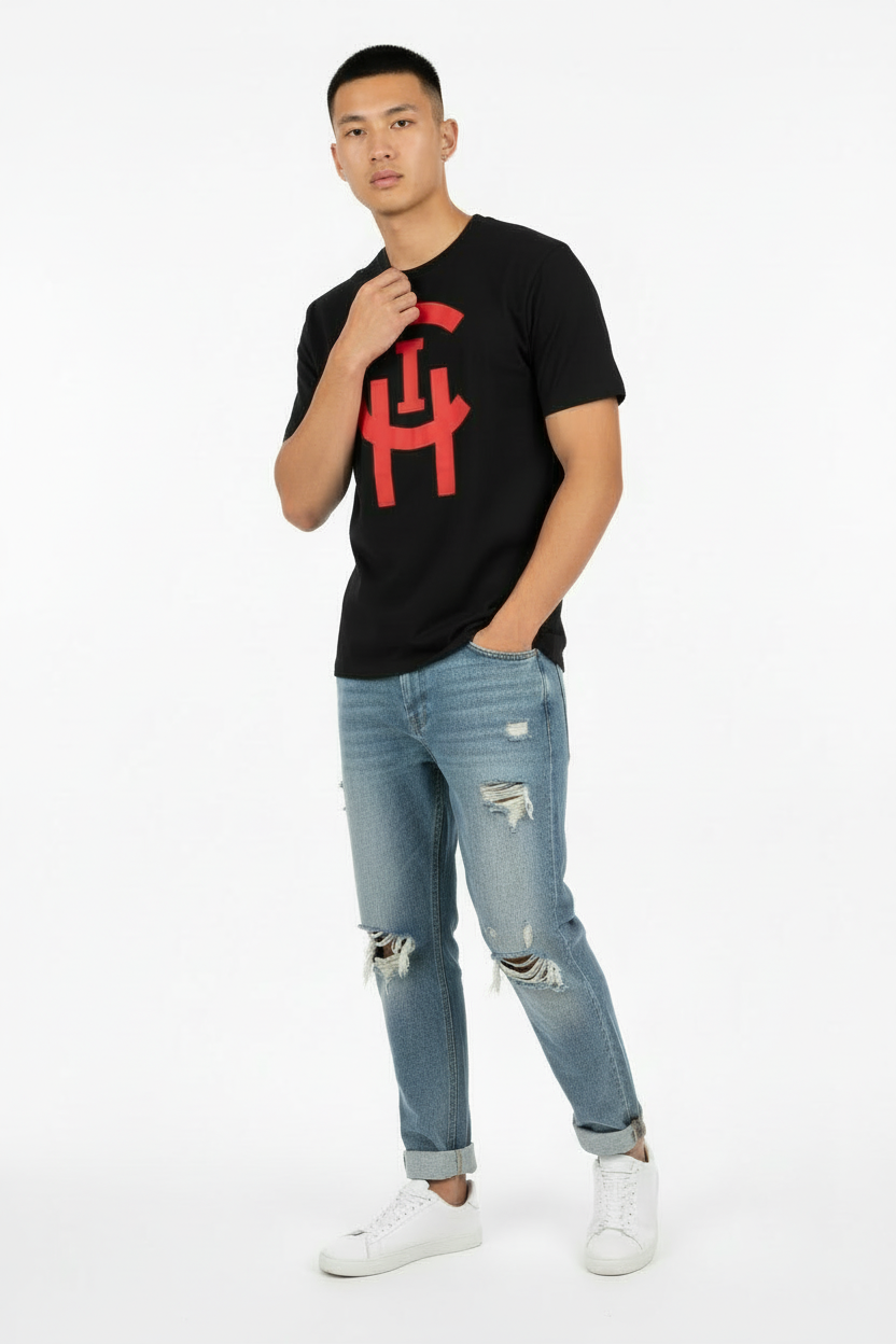 BLACK CLASSIC  LOGO TEE Chi Signature