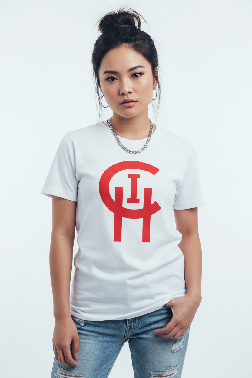 WHITE CLASSIC LOGO TEE CHI SIGNATURE