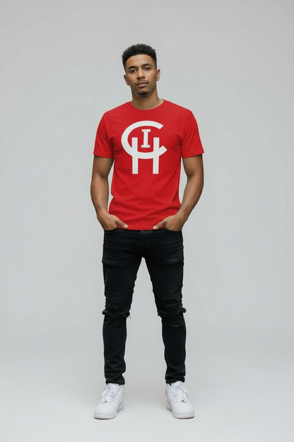 CHICAGO CHI RED LOGO TEE Chi Signature