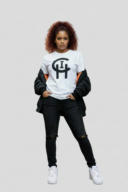 CHICAGO CHI WHITE LOGO TEE CHI SIGNATURE