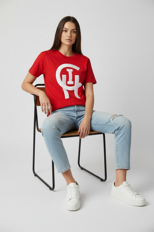 CHICAGO CHI RED LOGO TEE Chi Signature