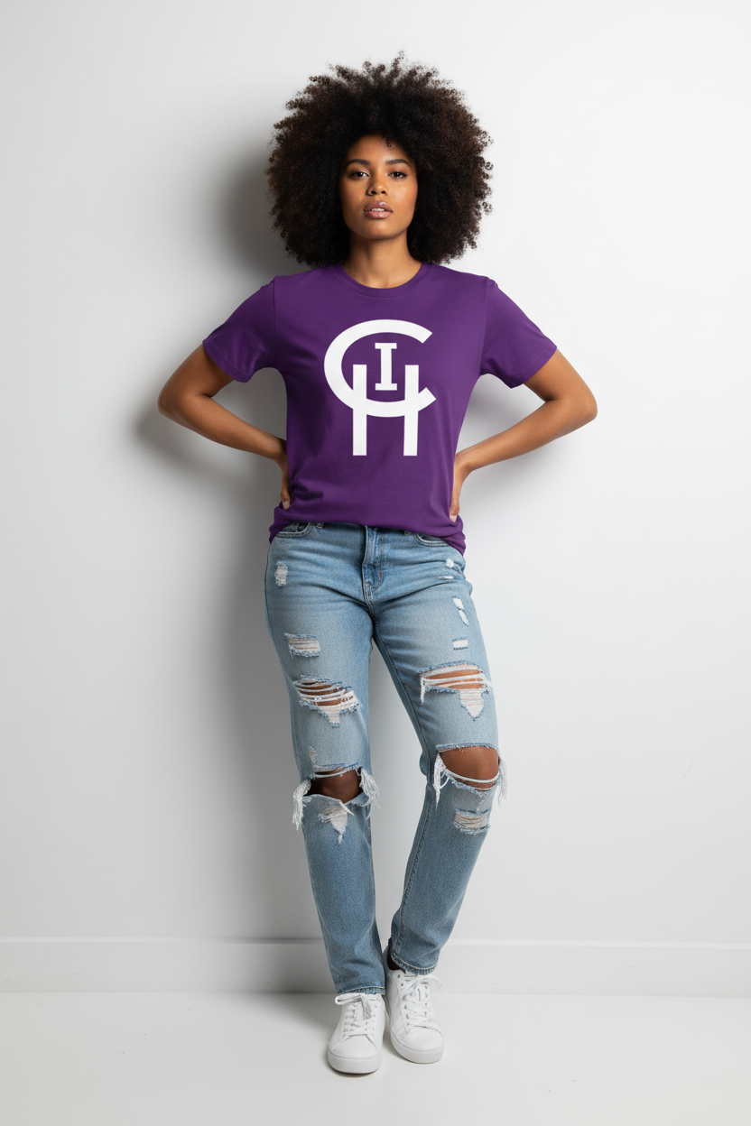 PURPLE CLASSIC LOGO TEE Chi Signature