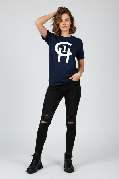 NAVY BLUE CLASSIC LOGO TEE CHI SIGNATURE