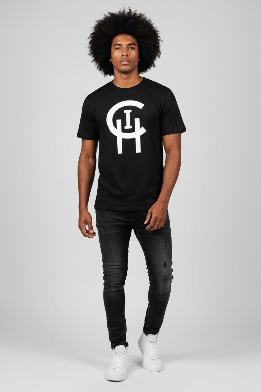 BLACK CLASSIC  LOGO TEE Chi Signature