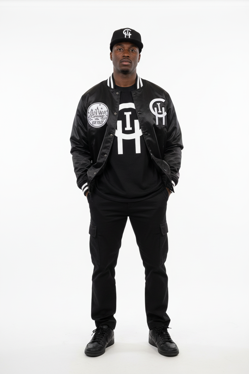 CHICAGO BLACK CHI SIGNATURE STARTER JACKET Chi Signature